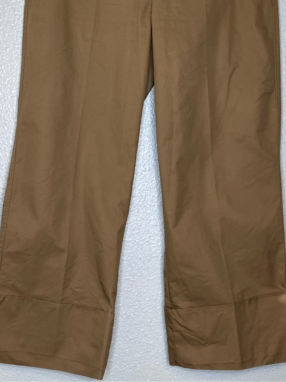 Zara High-Waisted Taupe Brown Wide-Leg Trousers Sz M - Picture 4 of 14
